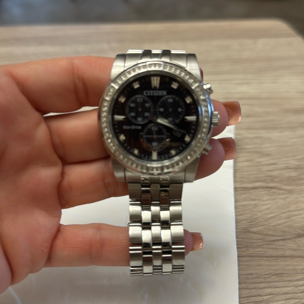 Citizen 42”mm Eco Drive men’s watch silver stainless steel e